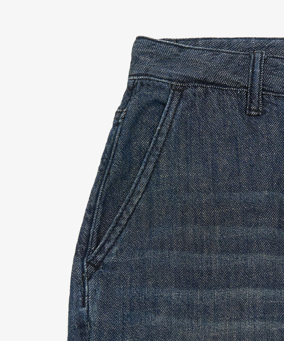 토피(TOFFEE) 내츄럴 린넨 데님 와이드 팬츠 (VINTAGE WASHED INDIGO)