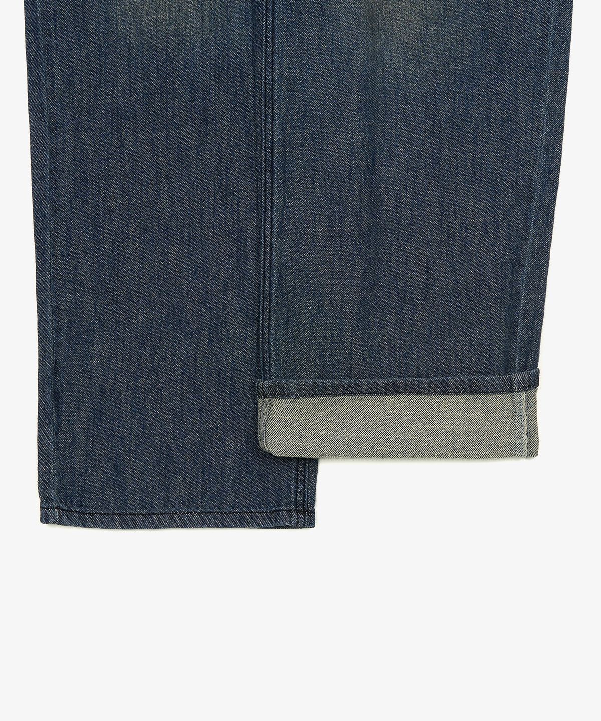 토피(TOFFEE) 내츄럴 린넨 데님 와이드 팬츠 (VINTAGE WASHED INDIGO)