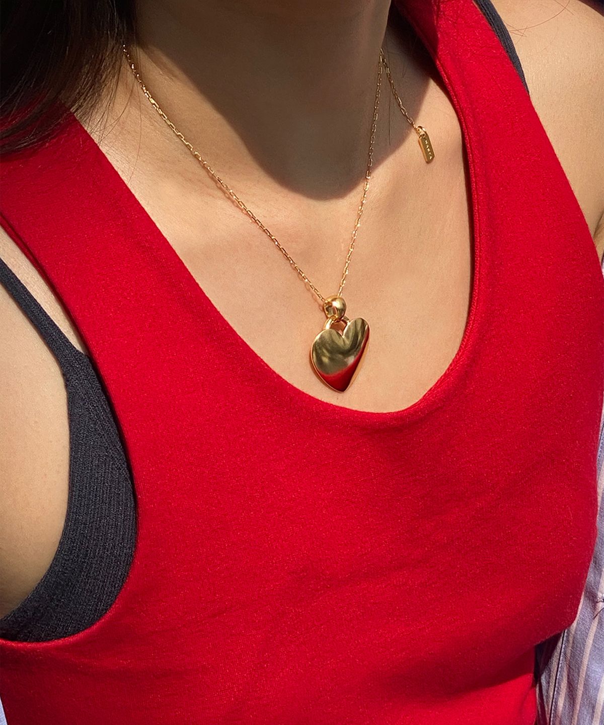 마르타(MARTA) 925 silver. Carrie heart necklace