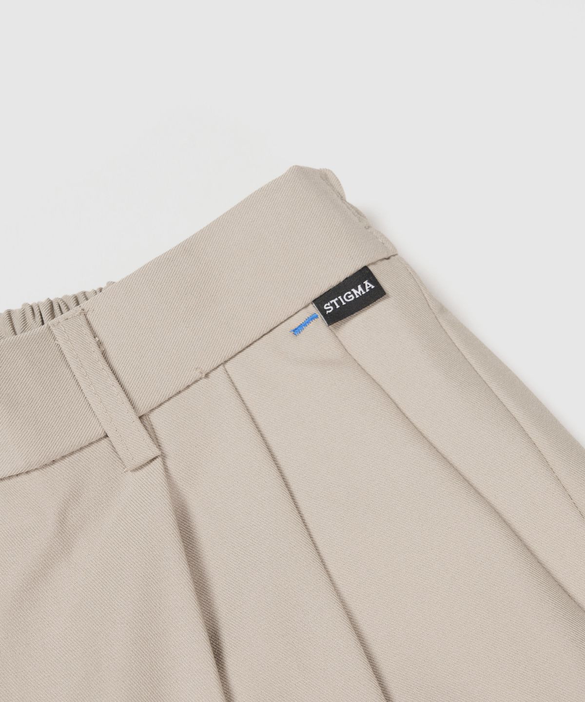 스티그마(STIGMA) 23 TWO TUCK BANDING  WIDE SLACKS BEIGE