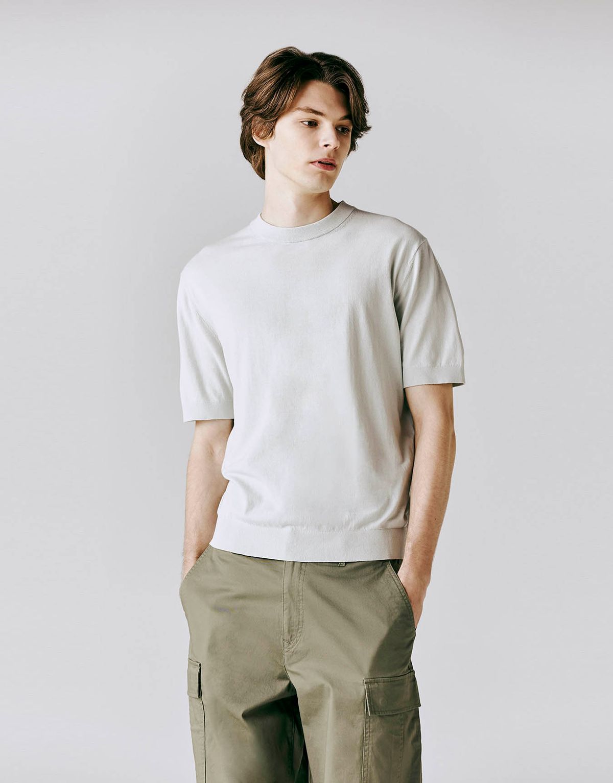 지오다노(GIORDANO) 크루넥 반팔 니트(14gg) 053512 [3color]