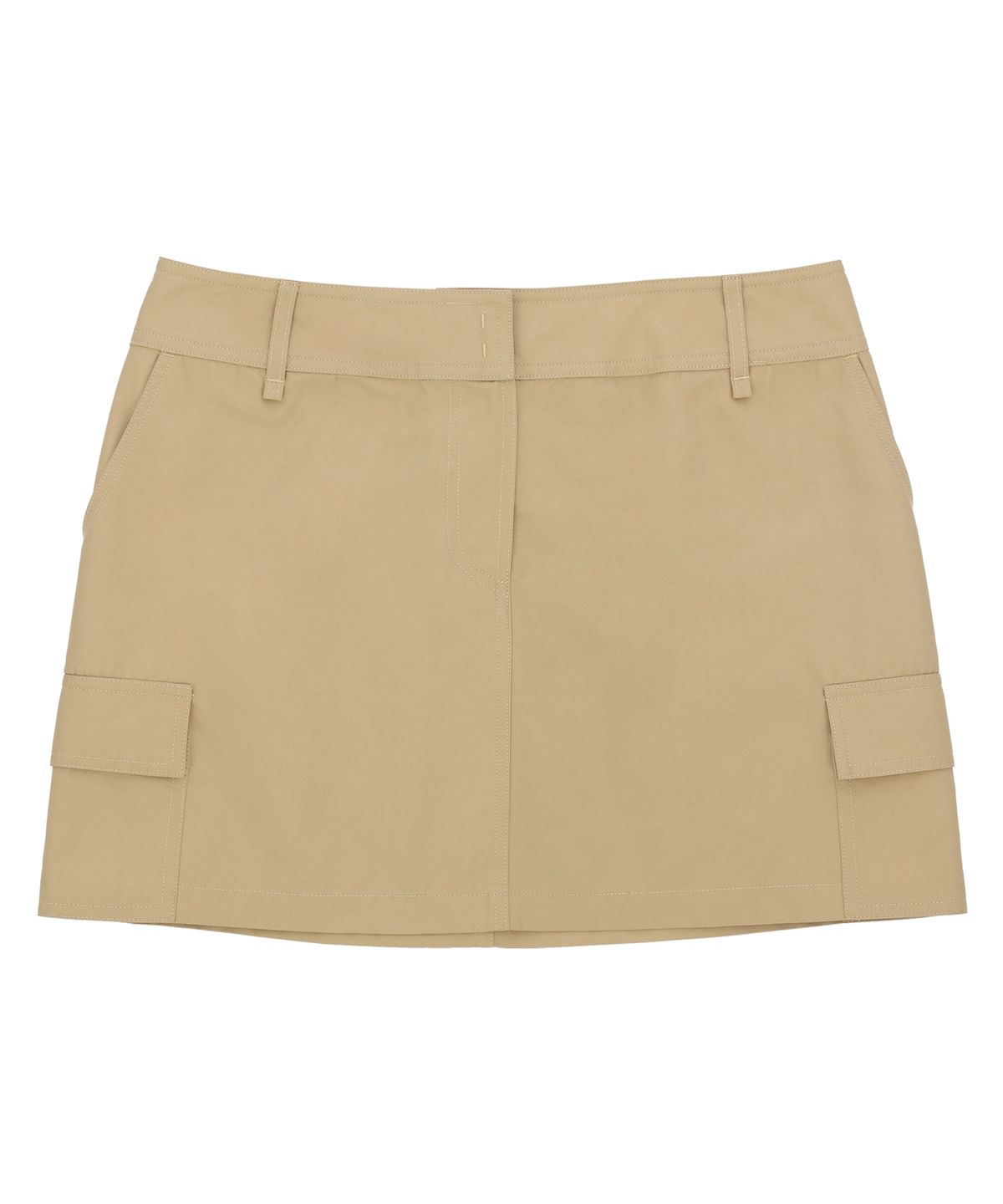 델리센트(DELICCENT) 투 포켓 로우 미니 스커트 [BEIGE]