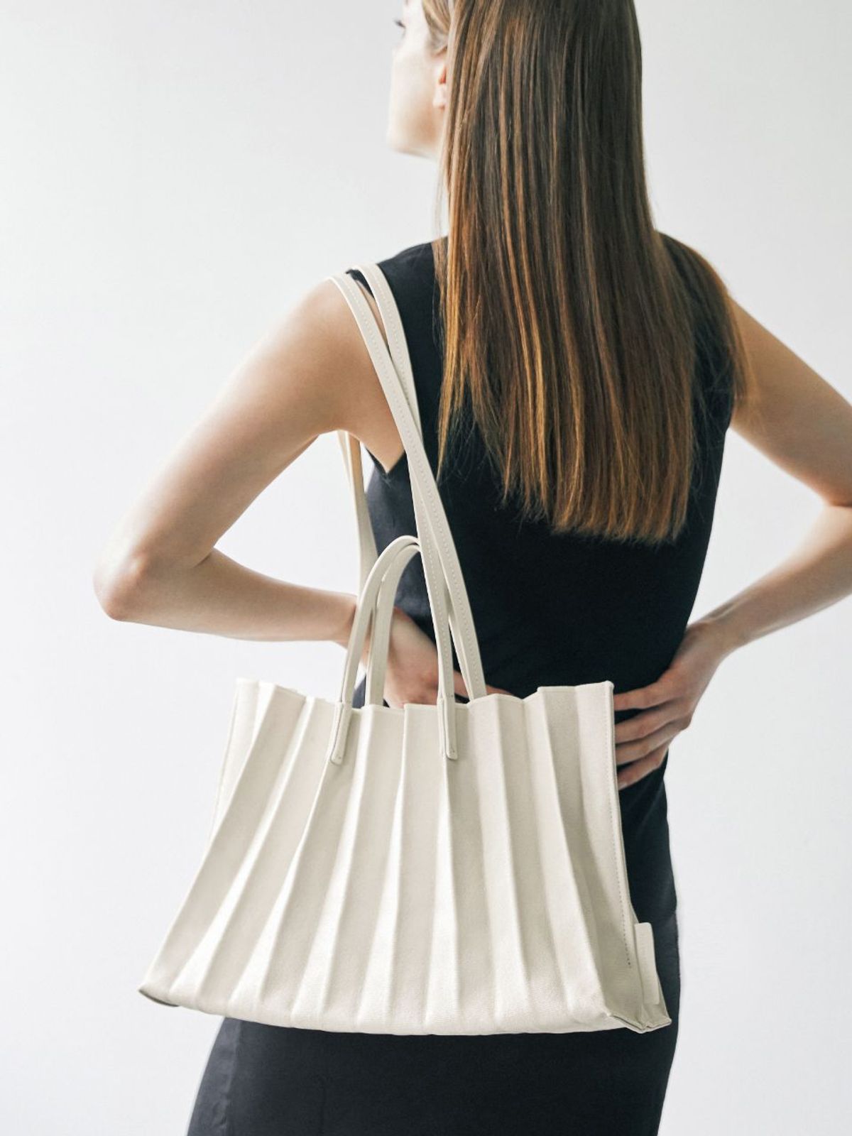 조셉앤스테이시(JOSEPH&STACEY) Lucky Pleats Canvas Coated Shopper L (2color)