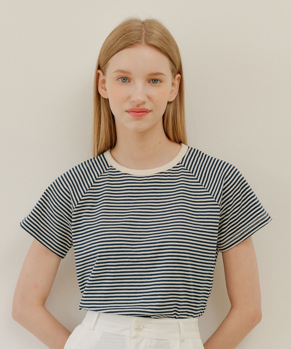 엽페(YUPPE) WRAP STRIPE T-SHIRT_NAVY