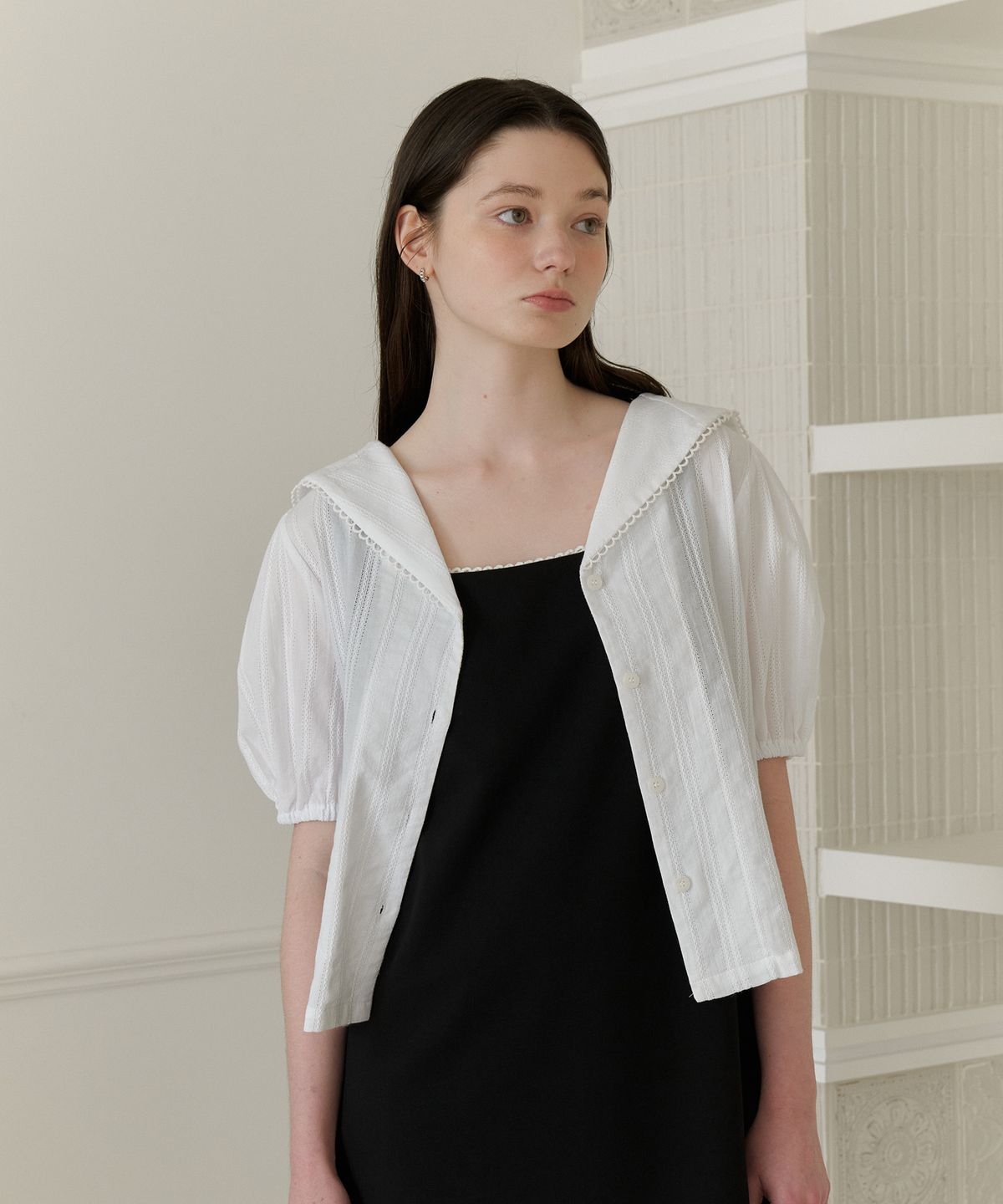 엽페(YUPPE) MOON LACE SHIRT_WHITE