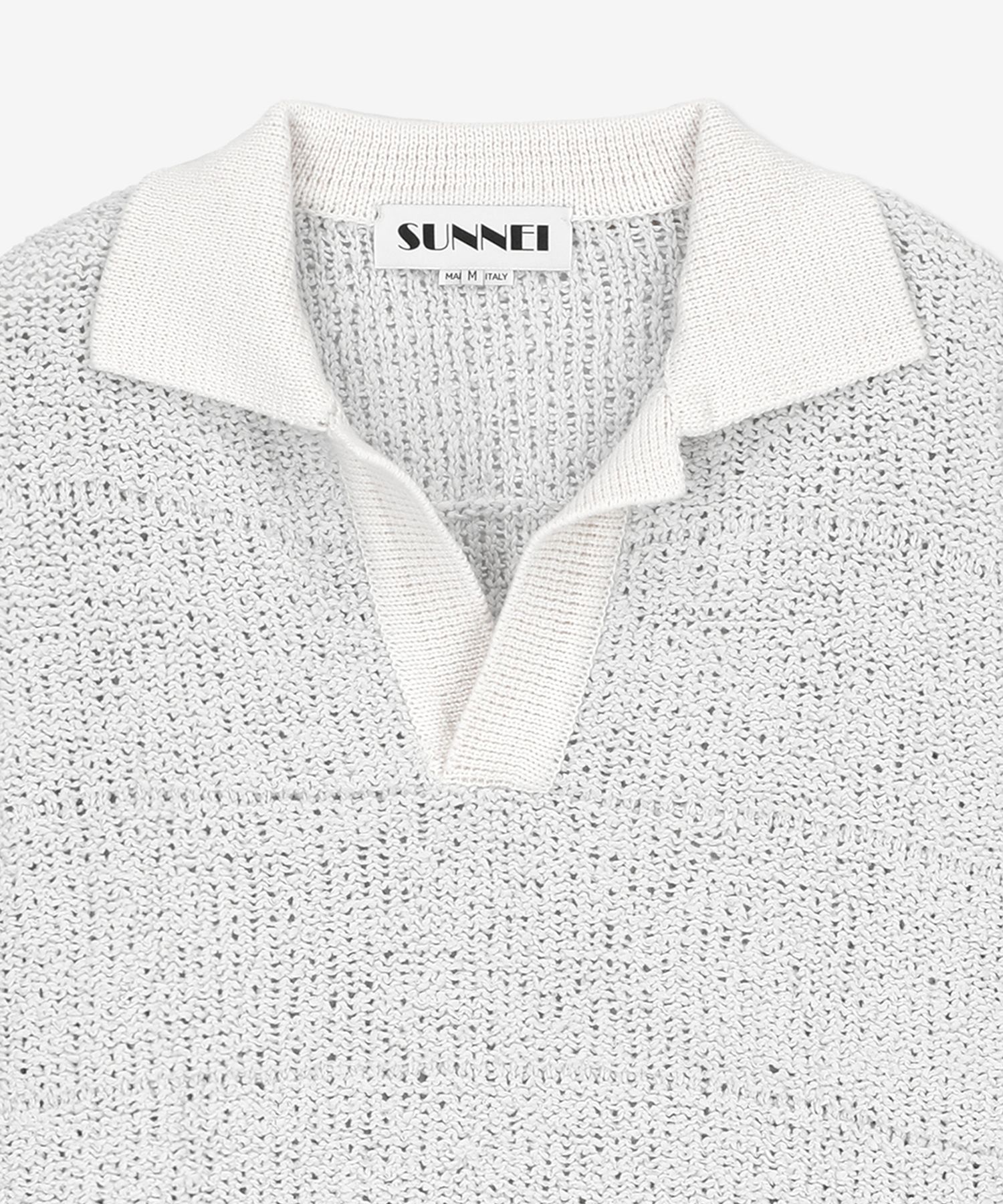 MUSINSA | SUNNEI Short Sleeve Polo Knit Shirt - Grey