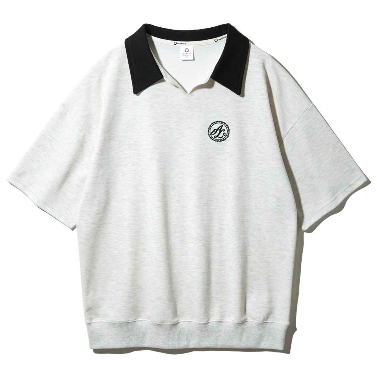 앨빈클로(ALVINCLO) 월계수 로고 오픈 카라 반팔티 AST4525 (4 COLOR)