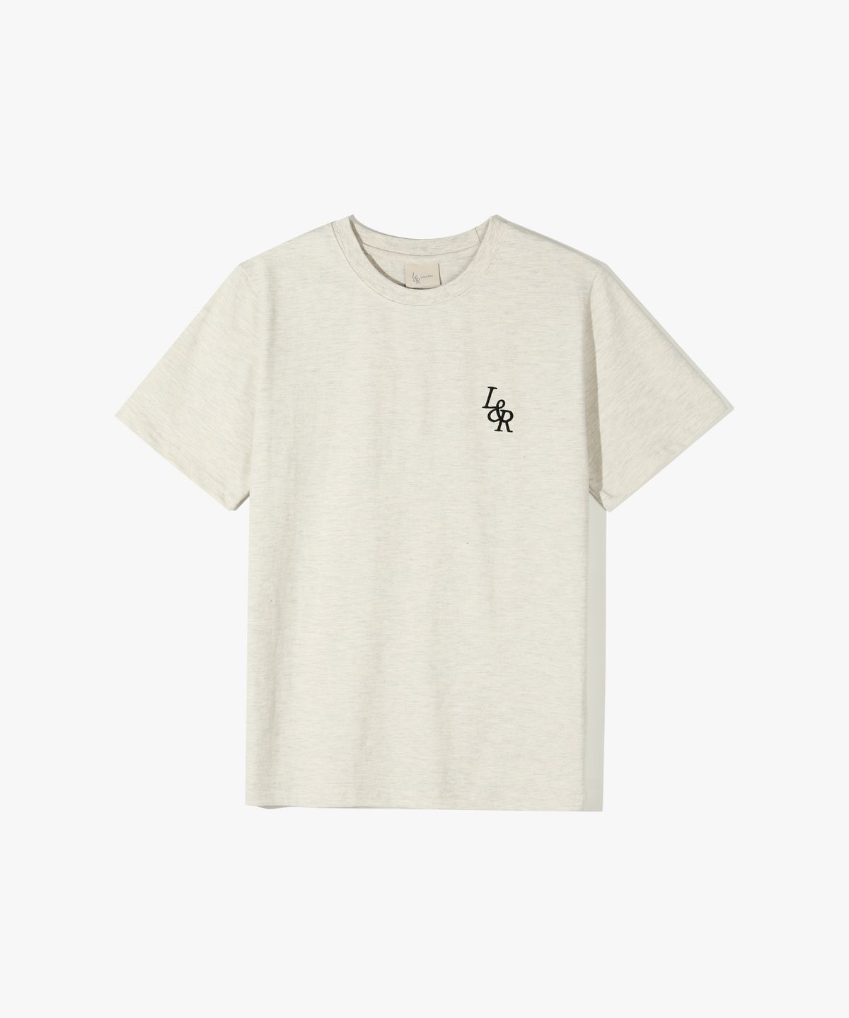 로시로우(LOSSYROW) Signature Logo Half-Sleeve T-shirt Oatmeal