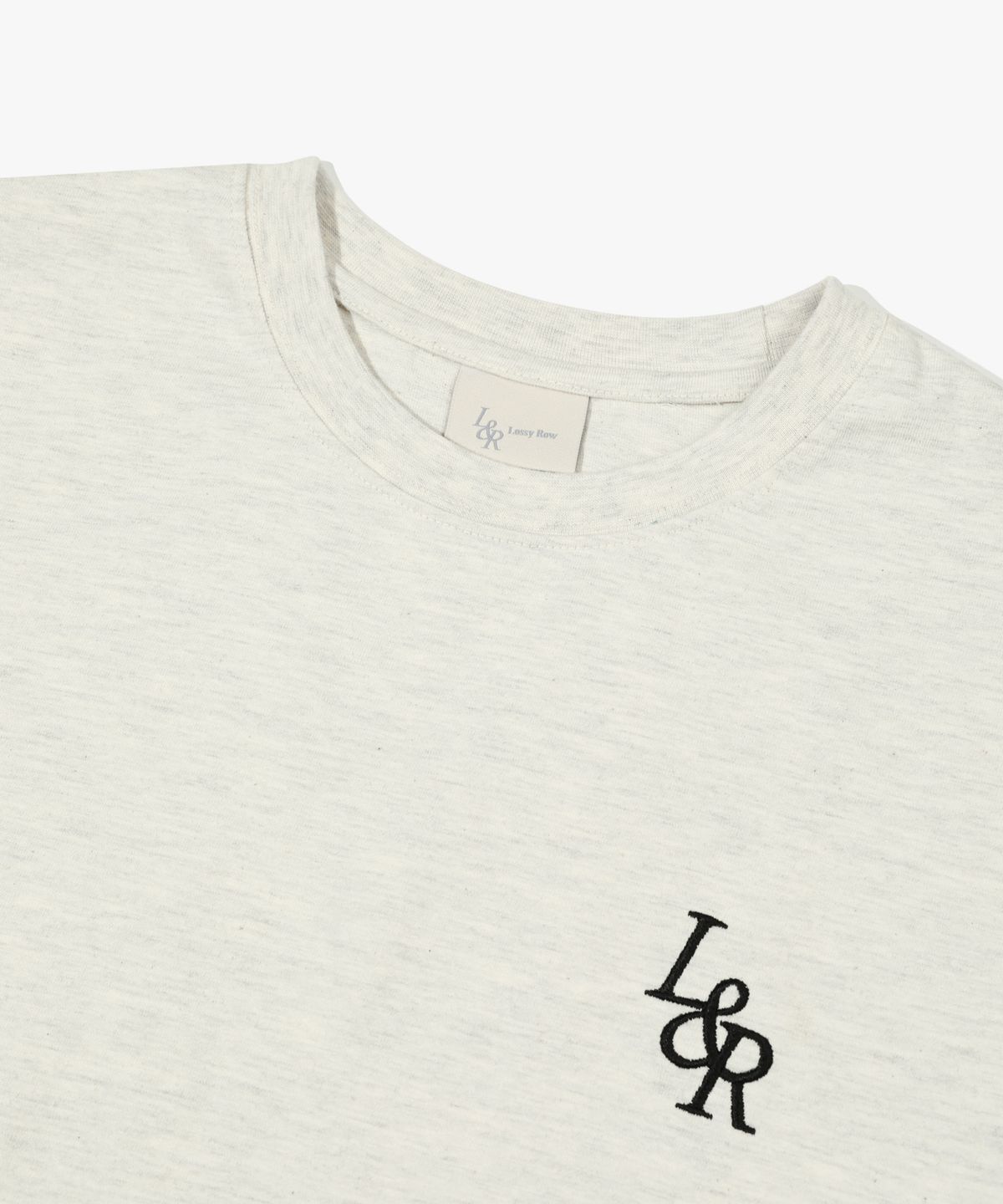 로시로우(LOSSYROW) Signature Logo Half-Sleeve T-shirt Oatmeal