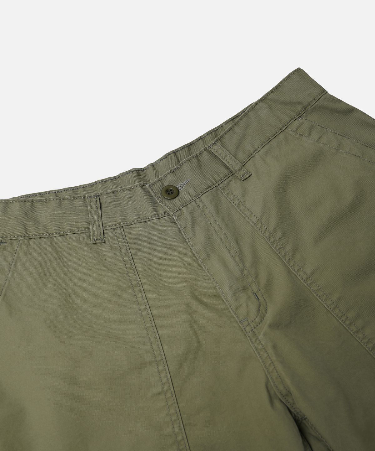 프리즘웍스(FRIZMWORKS) CHINO WIDE FATIGUE SHORTS _ OLIVE