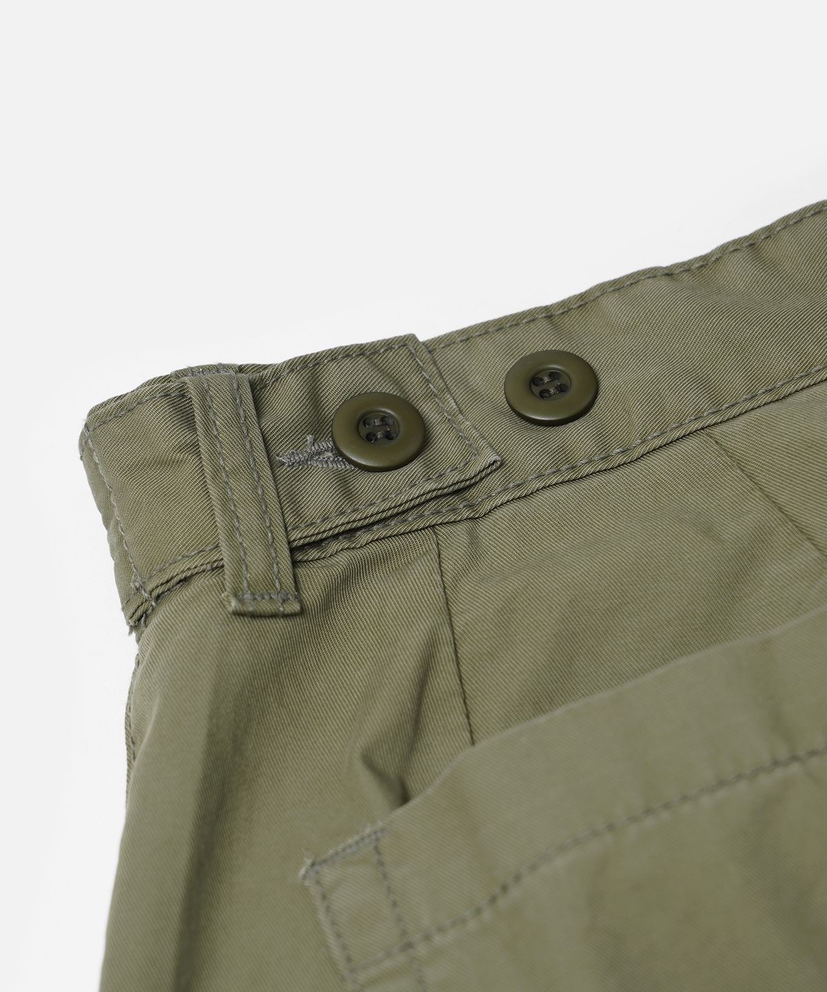 프리즘웍스(FRIZMWORKS) CHINO WIDE FATIGUE SHORTS _ OLIVE