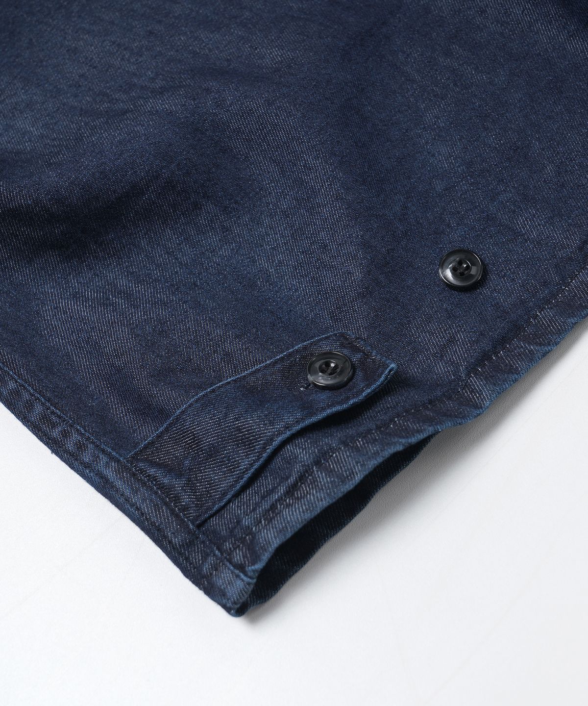 프리즘웍스(FRIZMWORKS) TENCEL DENIM TRUCKER HALF SHIRT _ INDIGO
