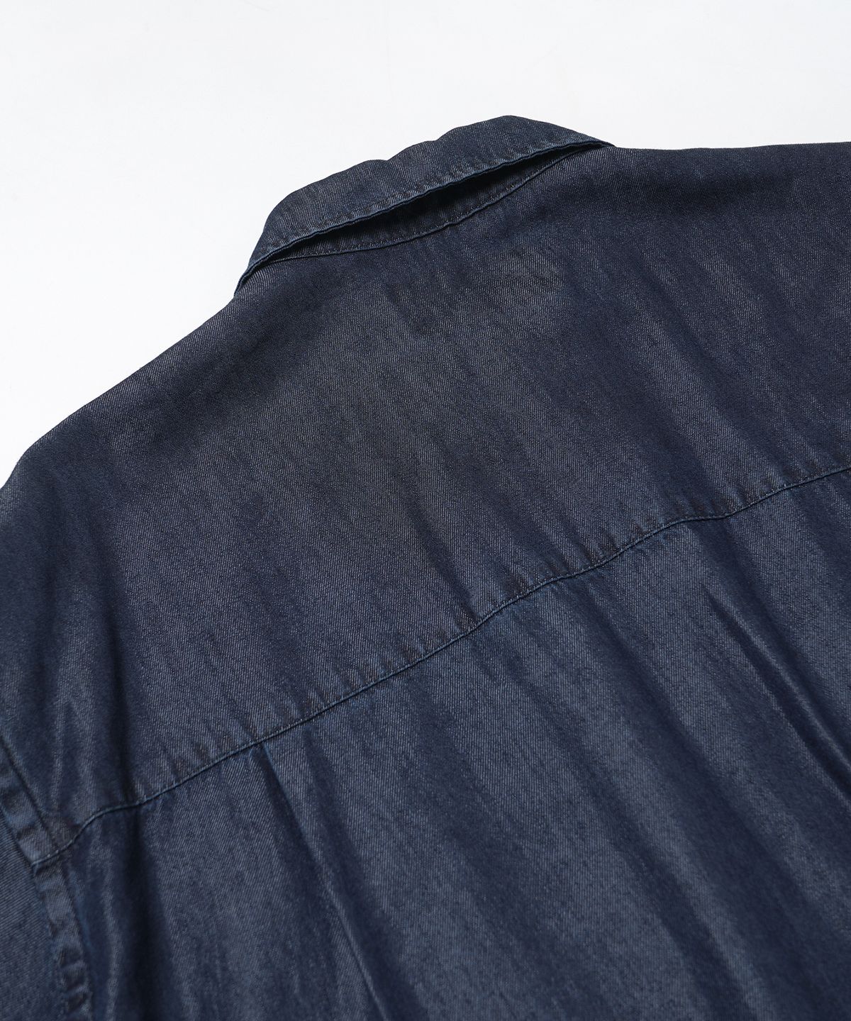 프리즘웍스(FRIZMWORKS) TENCEL DENIM TRUCKER HALF SHIRT _ INDIGO