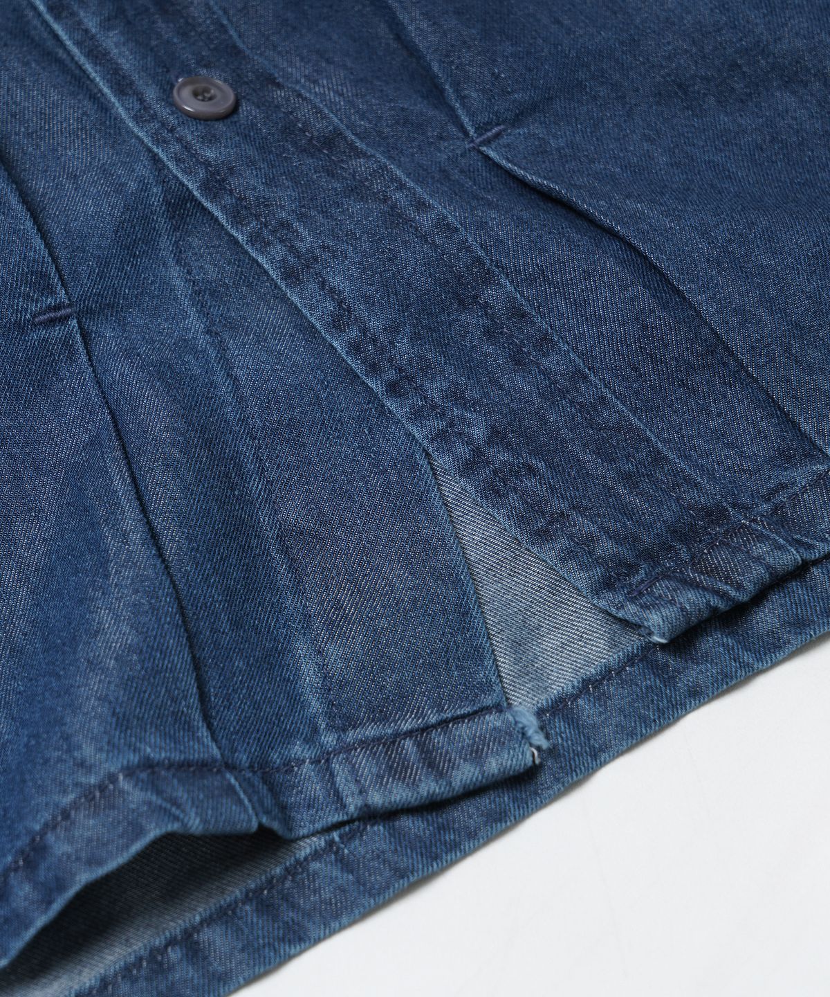프리즘웍스(FRIZMWORKS) TENCEL DENIM TRUCKER HALF SHIRT _ BLUE
