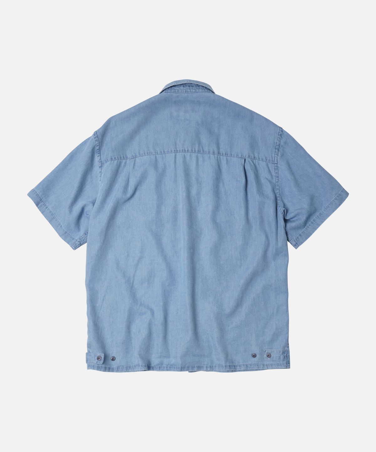 프리즘웍스(FRIZMWORKS) TENCEL DENIM TRUCKER HALF SHIRT _ LIGHT BLUE