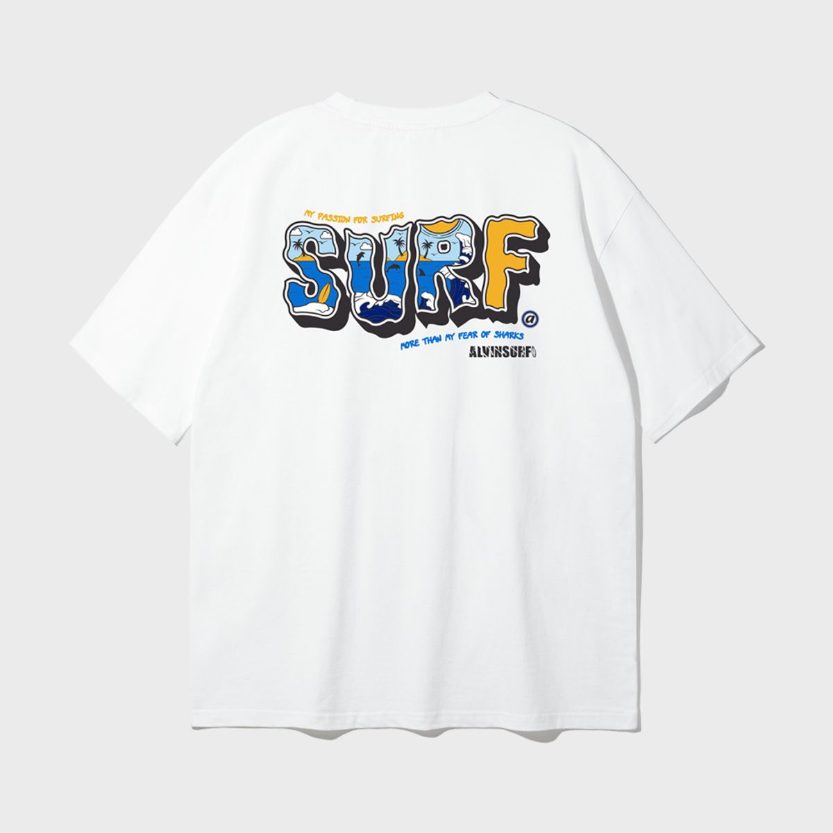 앨빈클로(ALVINCLO) BEACH IN SURF 오버핏 반팔티 AST4981 (5 COLOR)