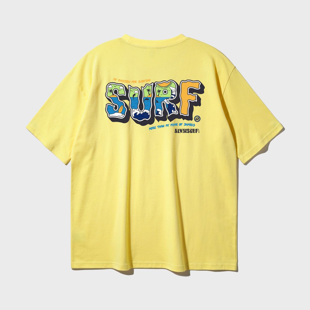 앨빈클로(ALVINCLO) BEACH IN SURF 오버핏 반팔티 AST4981 (5 COLOR)