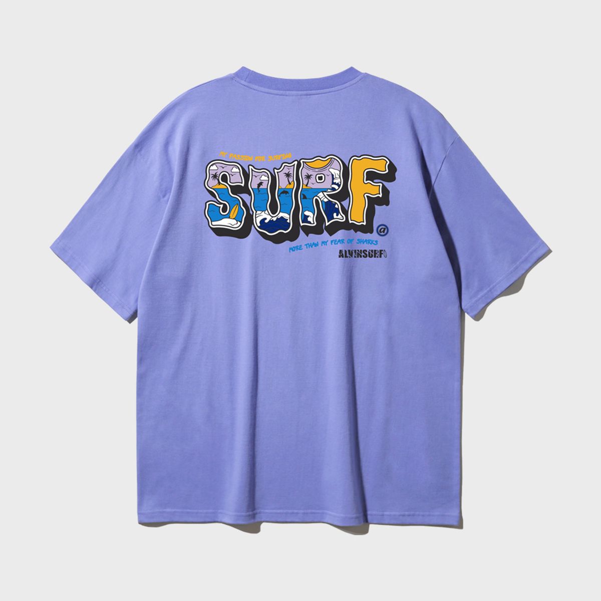 앨빈클로(ALVINCLO) BEACH IN SURF 오버핏 반팔티 AST4981 (5 COLOR)