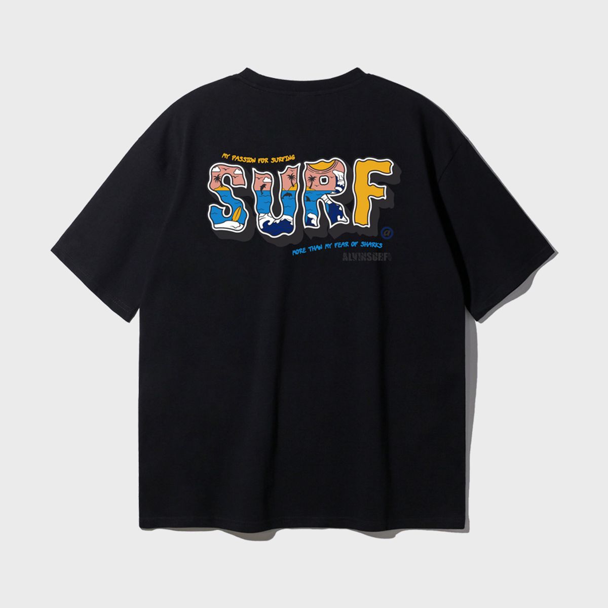 앨빈클로(ALVINCLO) BEACH IN SURF 오버핏 반팔티 AST4981 (5 COLOR)