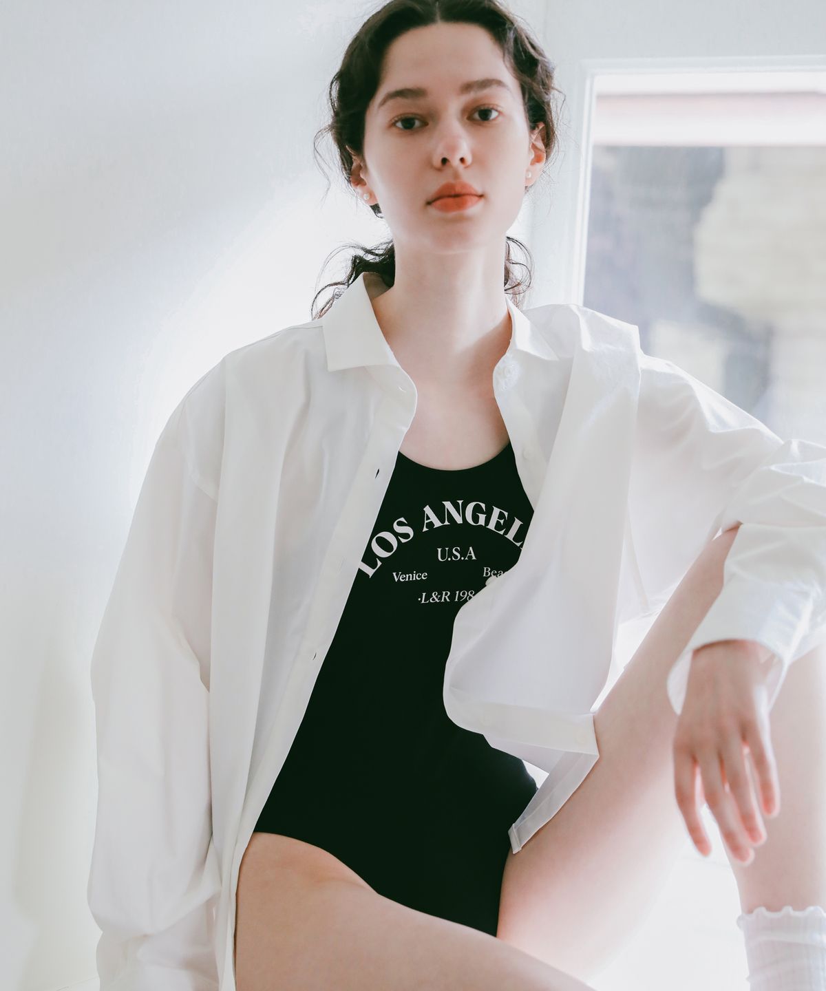 로시로우(LOSSYROW) Lossy losangeles monokin Black