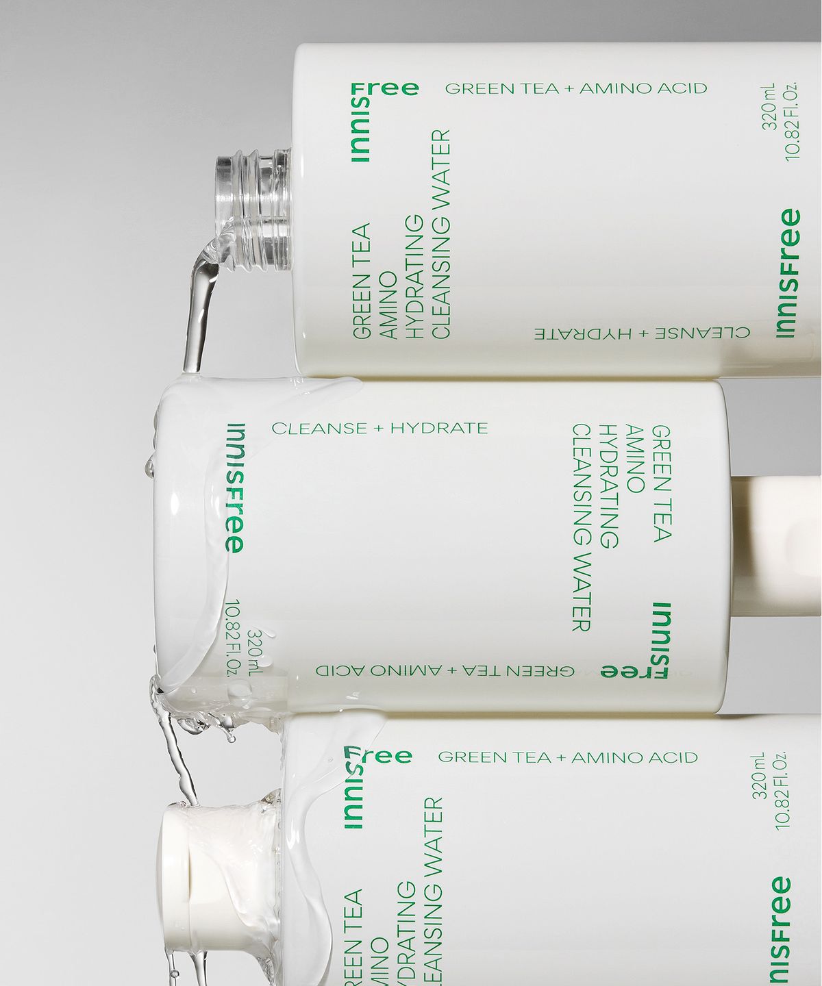 이니스프리(INNISFREE) 그린티 아미노 수분 클렌징 워터 320mL 2개