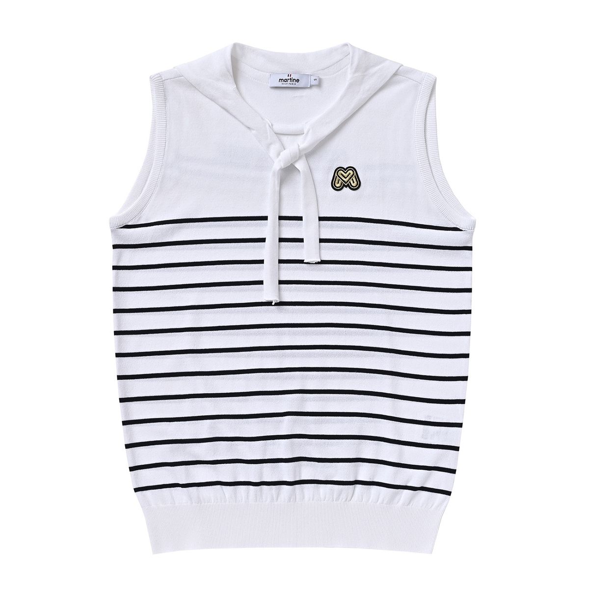 마틴골프(MARTINE GOLF) Sailor Collar Sleeveless Sweater_White