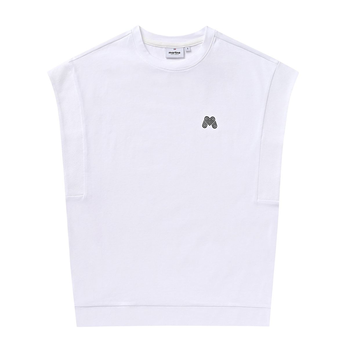 마틴골프(MARTINE GOLF) Round Sleeveless Shirts_White