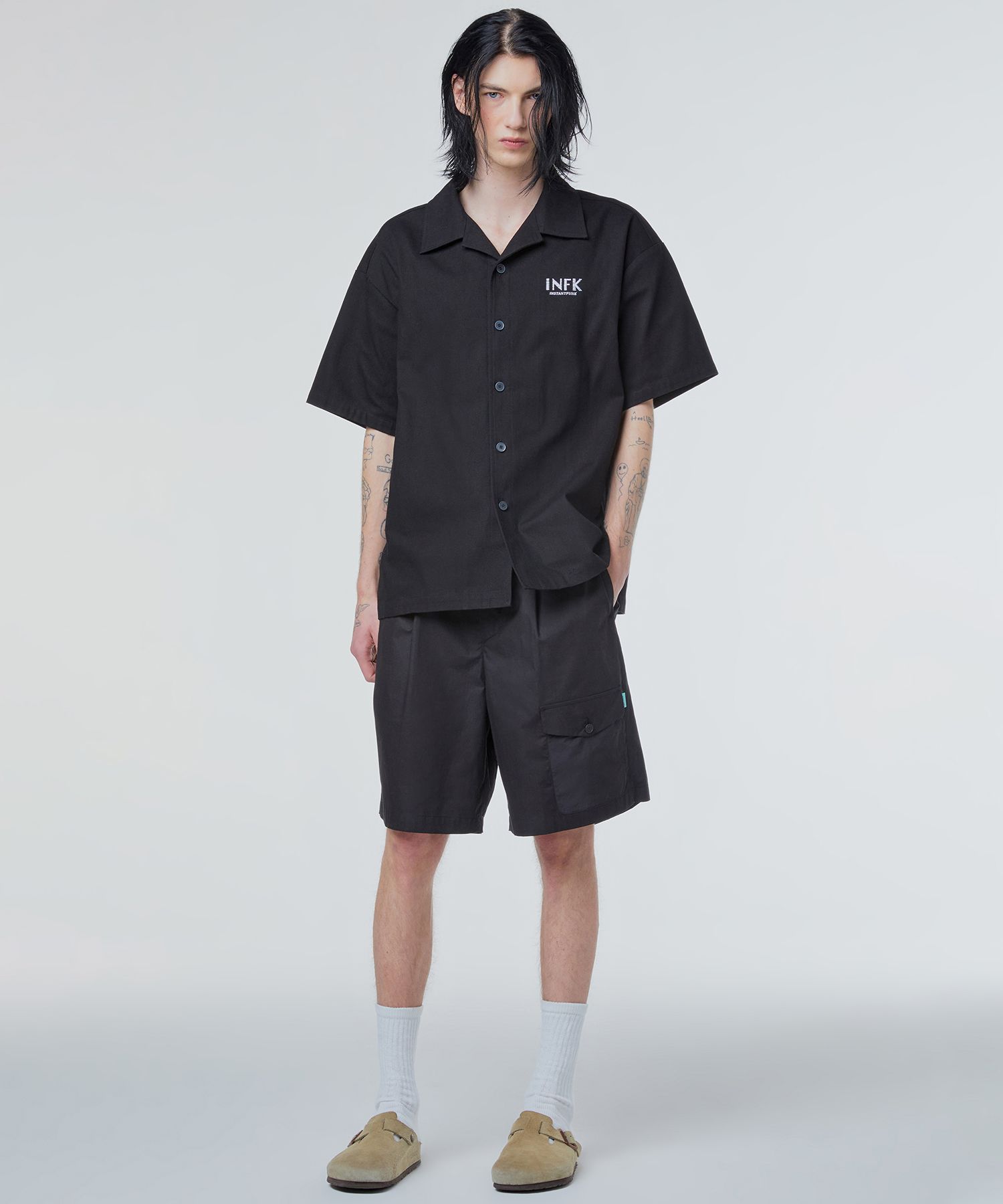 人文 SHINYAKOZUKA ORDINARY OLD STYLE ZIP HOODIE(ISSUE#7) BLACK