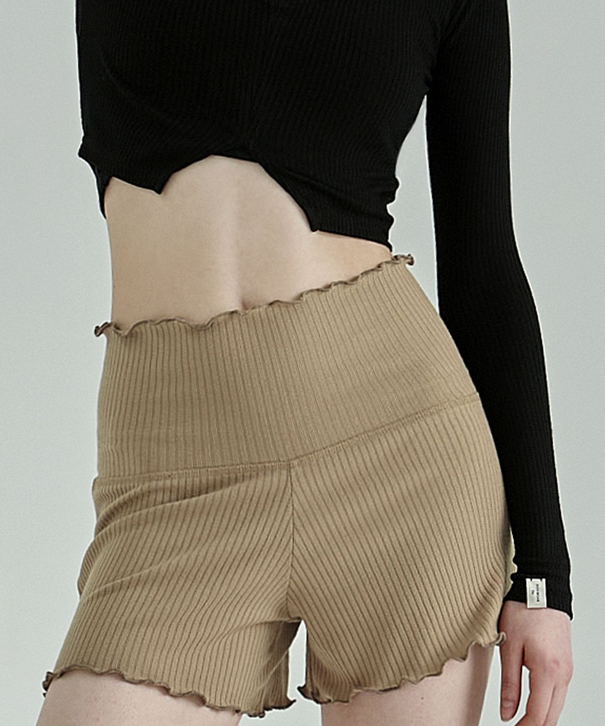 데비웨어(DEVIWEAR) 줄리아 골지 롱슬리브  DEVI-T0092-블랙