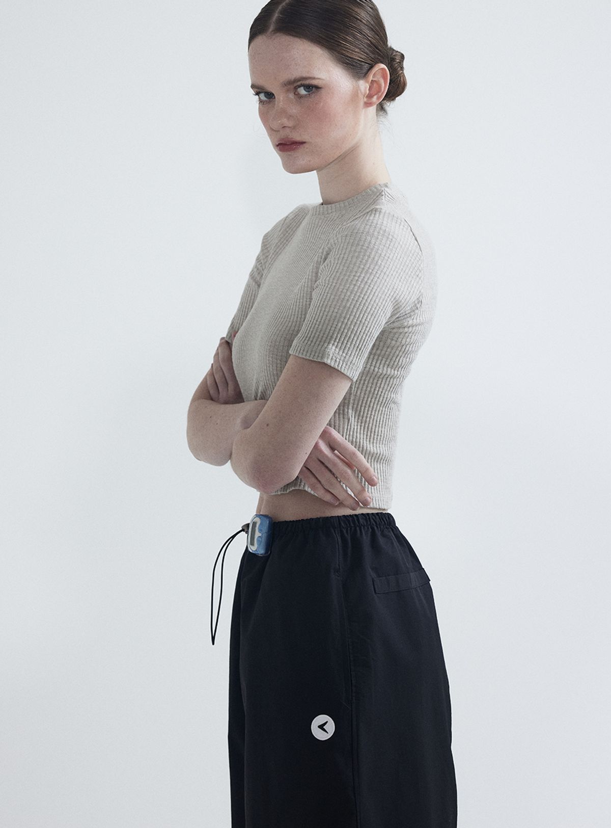 인터레스트(INTEREST) SLUB SHORT T SHIRT_BEIGE
