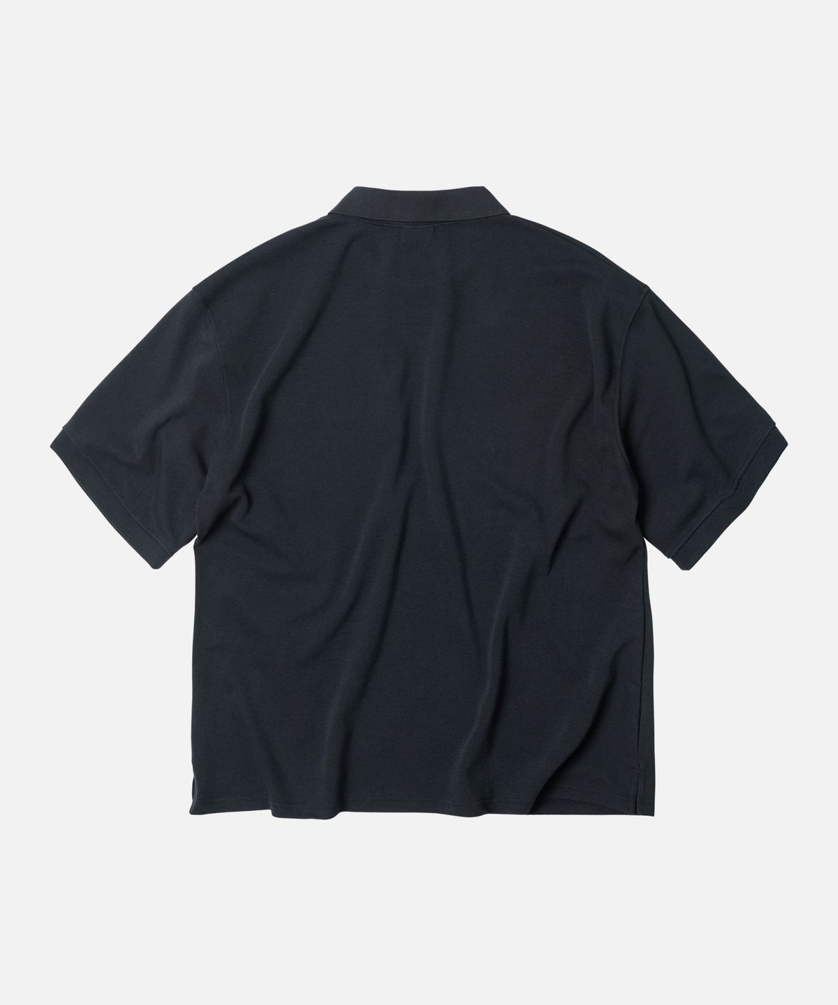 프리즘웍스(FRIZMWORKS) COLLAR LAYERED PIQUE SHIRT _ NAVY