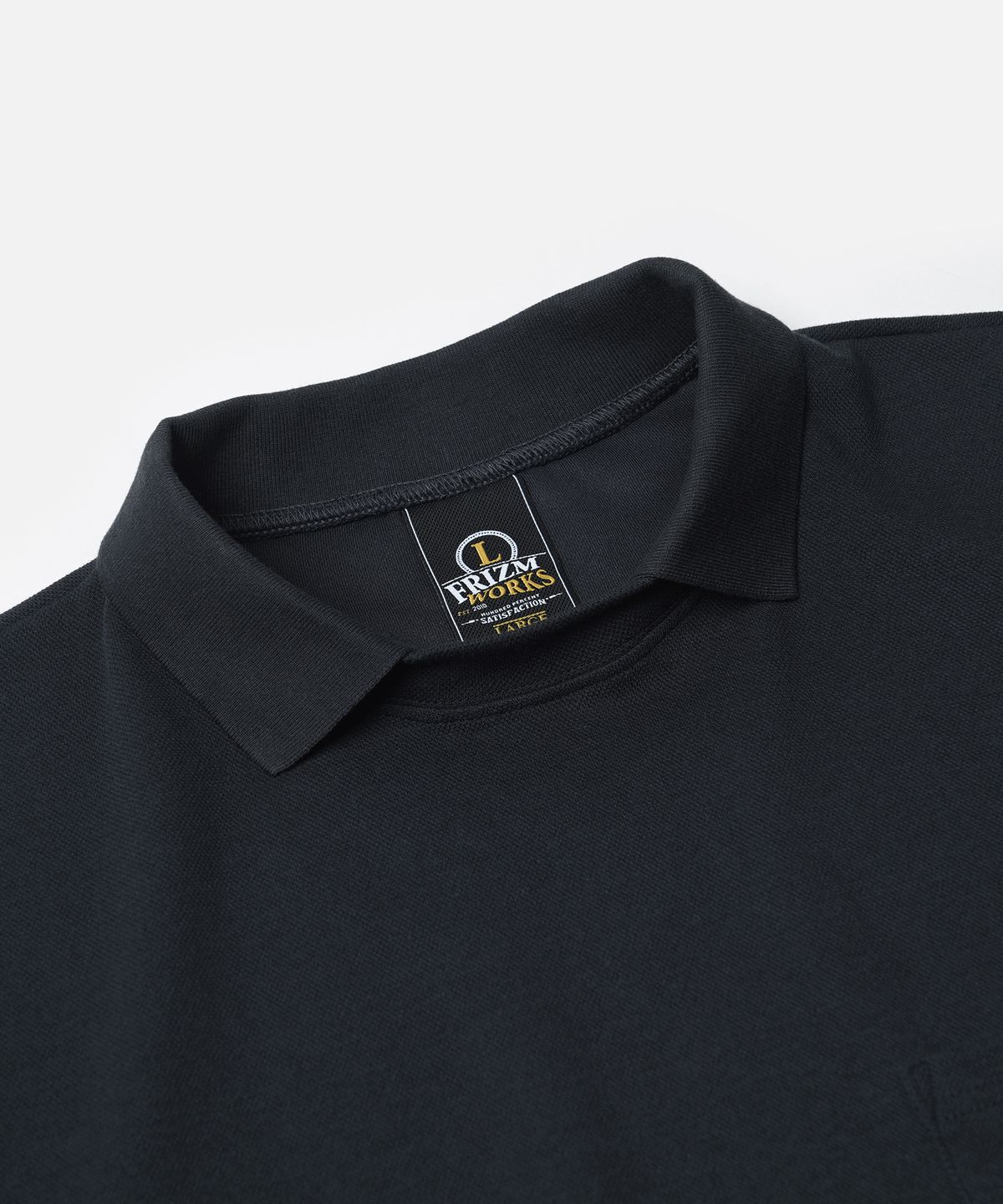 프리즘웍스(FRIZMWORKS) COLLAR LAYERED PIQUE SHIRT _ NAVY