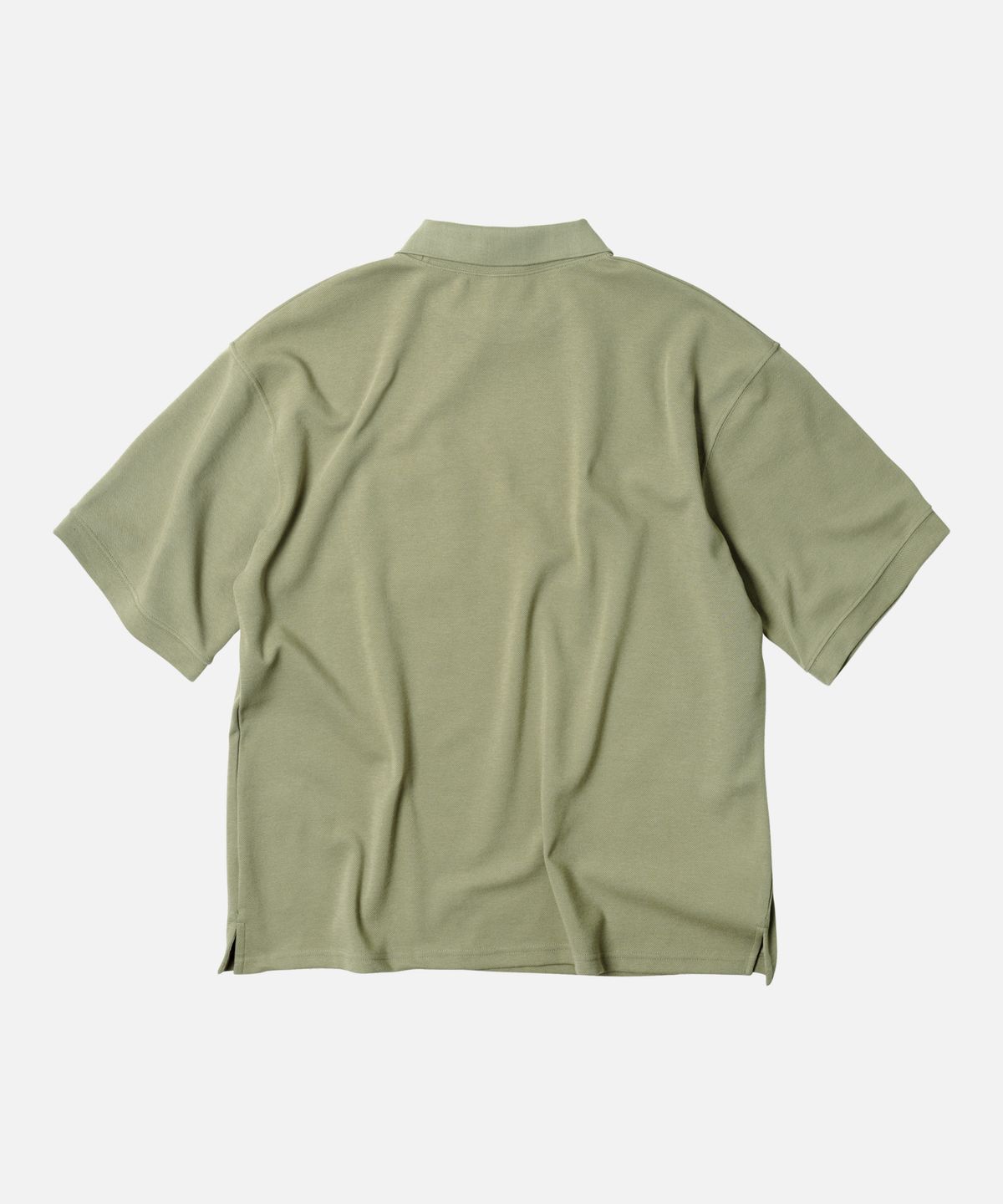 프리즘웍스(FRIZMWORKS) COLLAR LAYERED PIQUE SHIRT _ LIGHT KHAKI