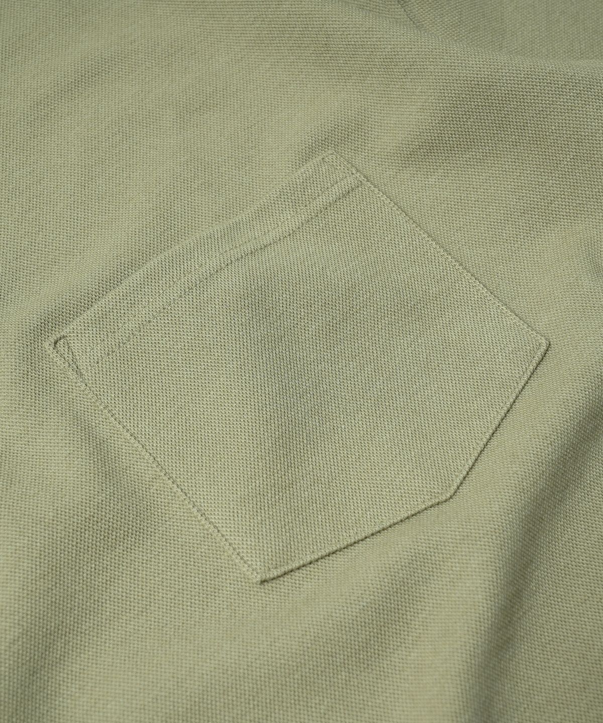 프리즘웍스(FRIZMWORKS) COLLAR LAYERED PIQUE SHIRT _ LIGHT KHAKI