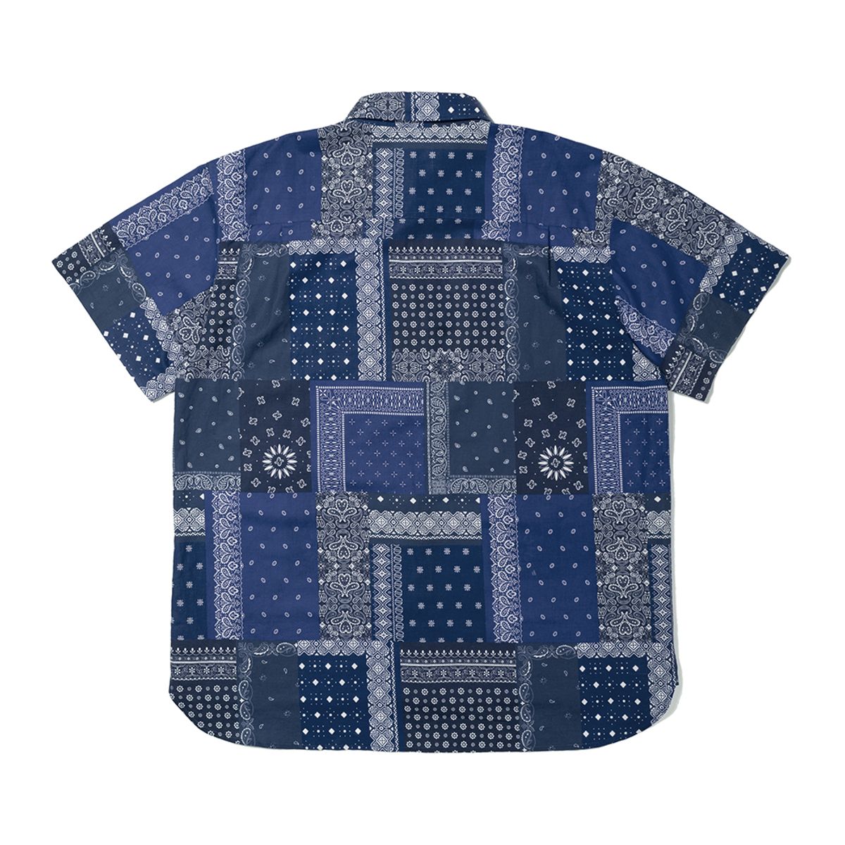 엑스트라오디너리(EXTRAORDINARY) BANDANA PATCH SHORT SLEEVE SHIRTS  NAVY