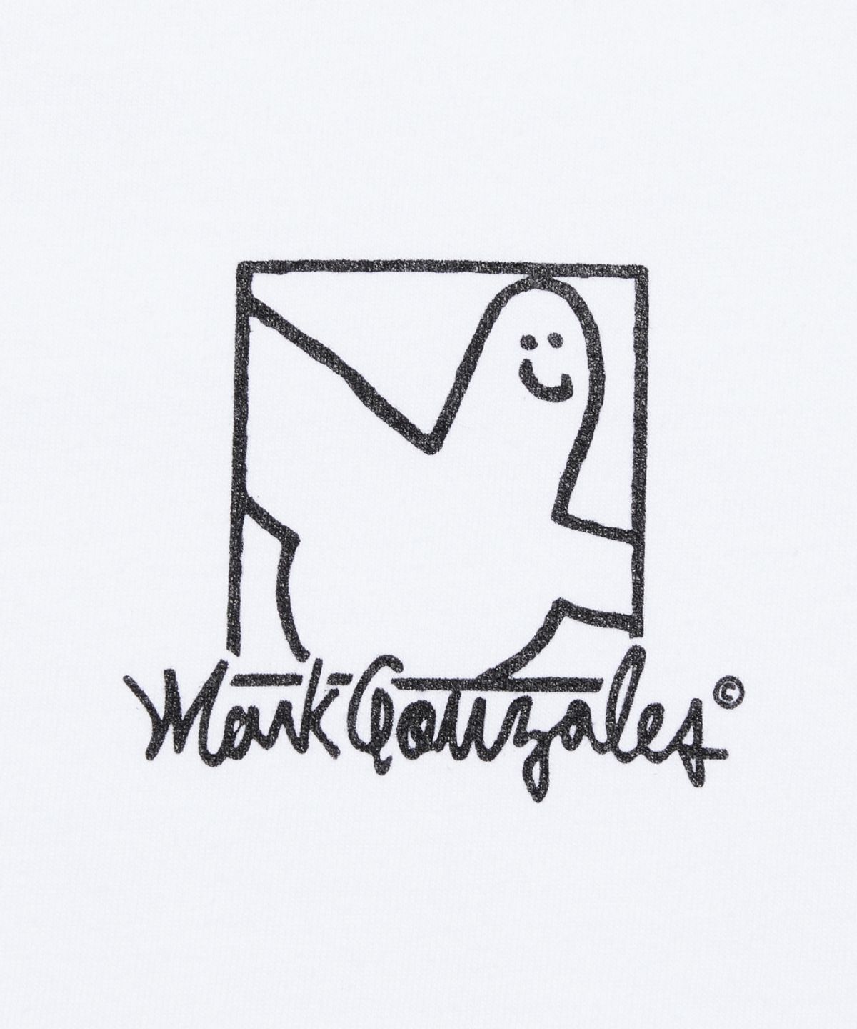 마크곤잘레스(MARK GONZALES) 엔젤 박스로고 그래픽 반팔 티셔츠 - WHITE