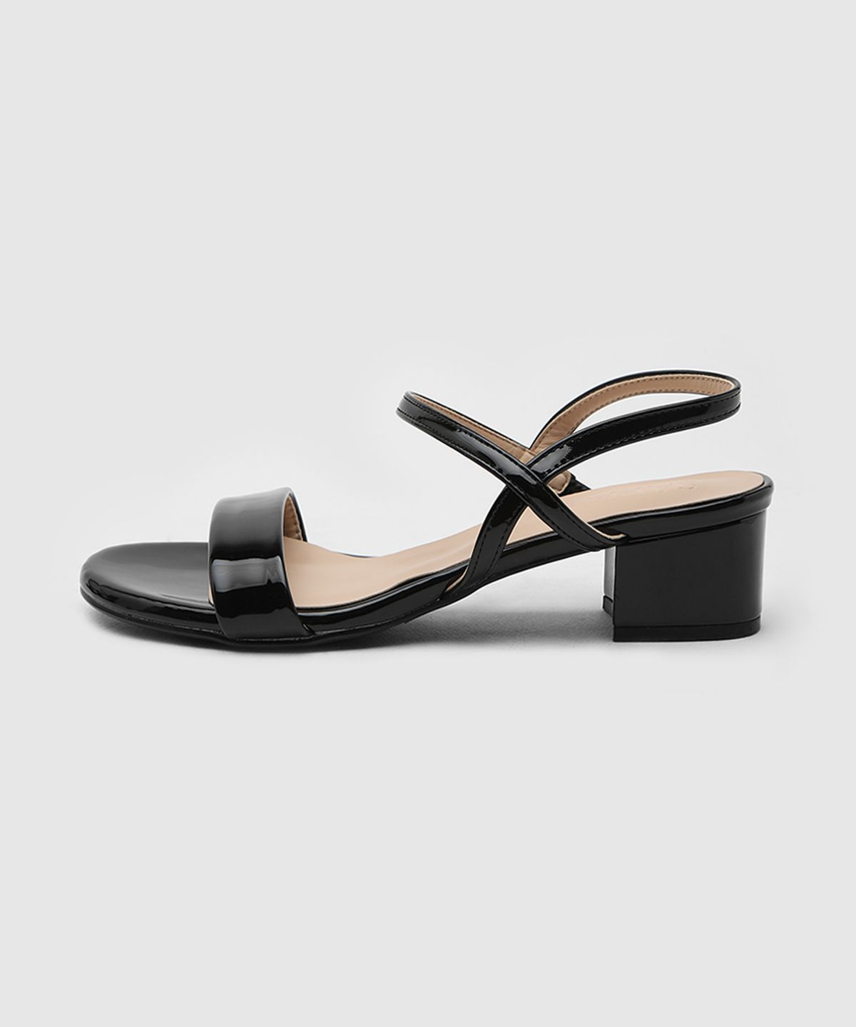 사뿐(SAPPUN) 렌디드 에나멜 스트랩 샌들힐 (4cm)