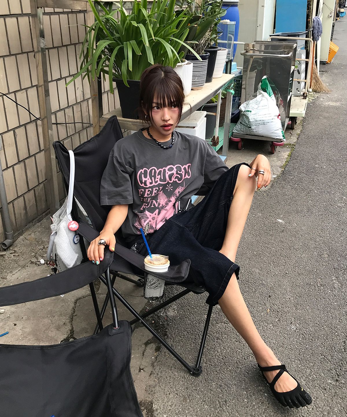 카비시(CAVISH) MEGA CYCLONE PIGMENT SS TEE CHARCOAL(CV2DMUT524A)