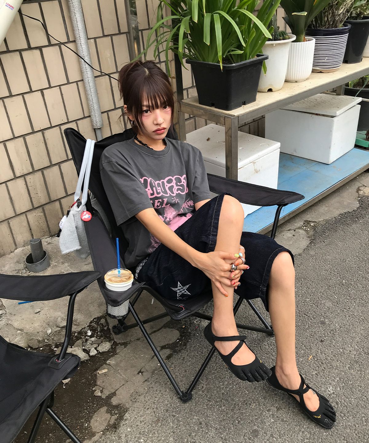 카비시(CAVISH) MEGA CYCLONE PIGMENT SS TEE CHARCOAL(CV2DMUT524A)