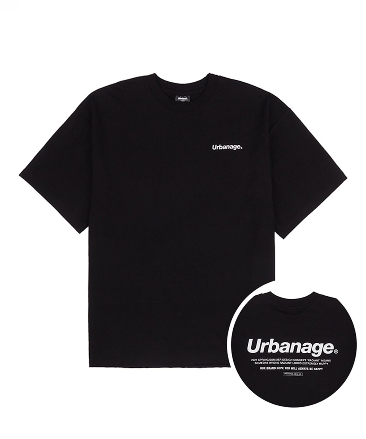 어반에이지(URBANAGE) [2PACK] 베이직 로고 오버 반팔(4 Color)