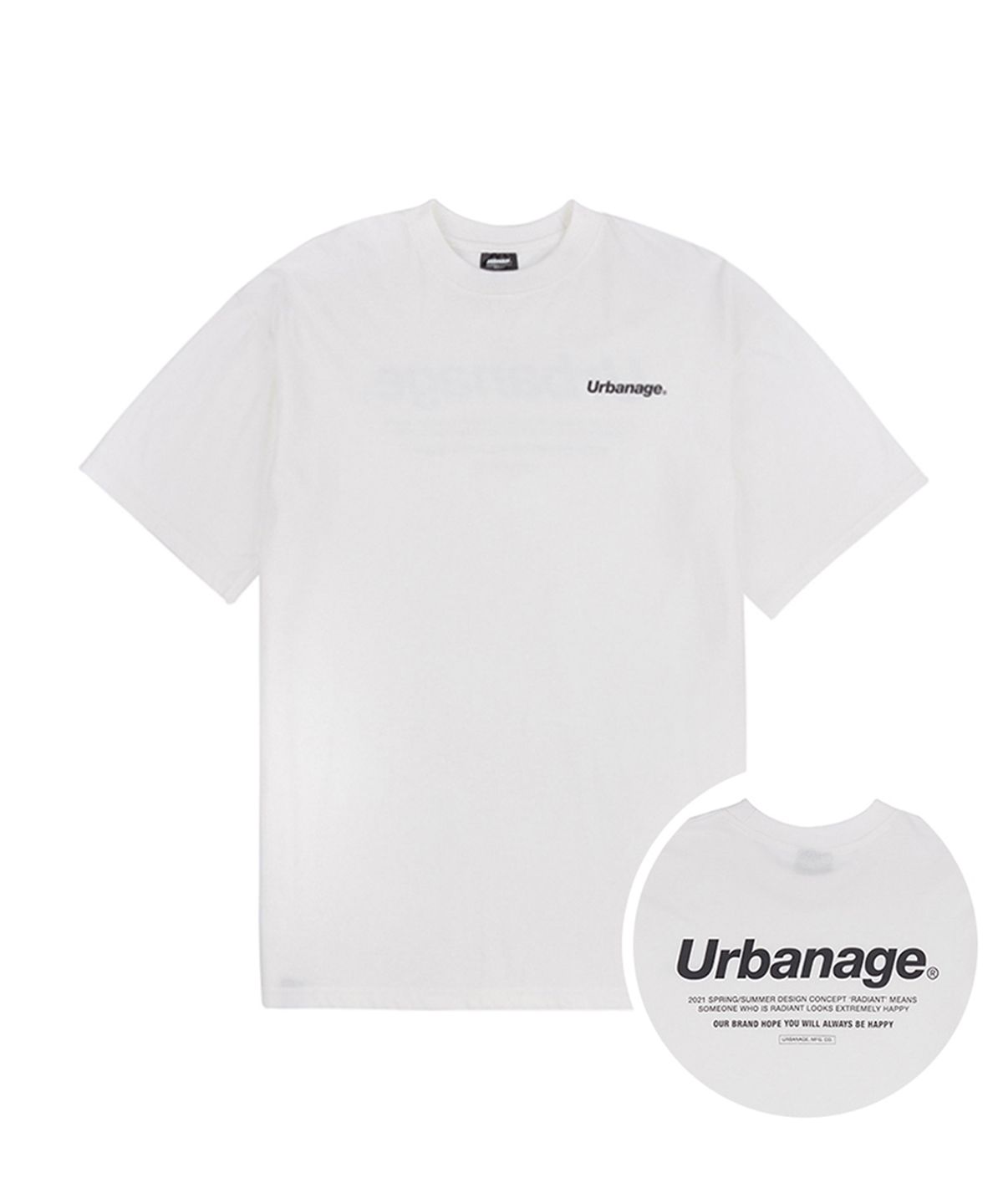 어반에이지(URBANAGE) [2PACK] 베이직 로고 오버 반팔(4 Color)