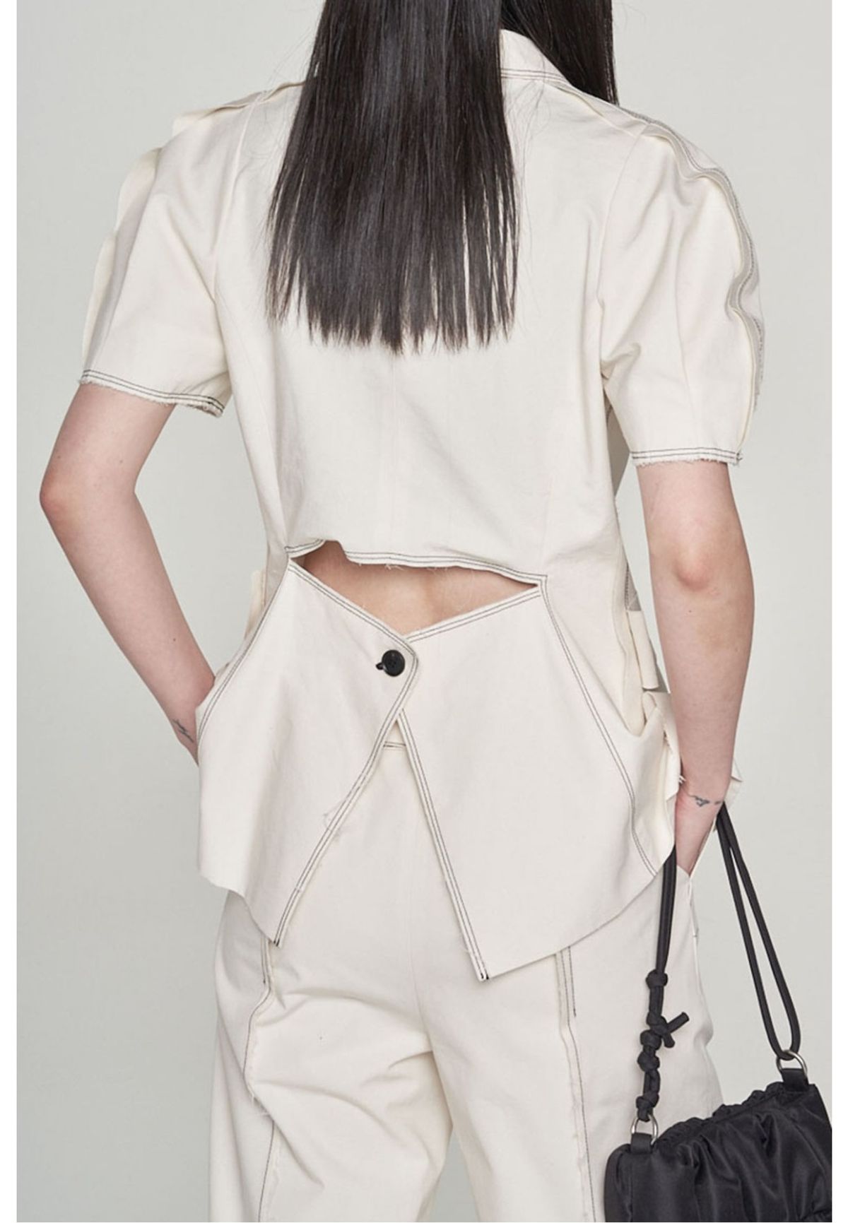 래코드(RECODE) [여성] Voluminous Sleeve Linen Jacket _RQJAM23549IVX