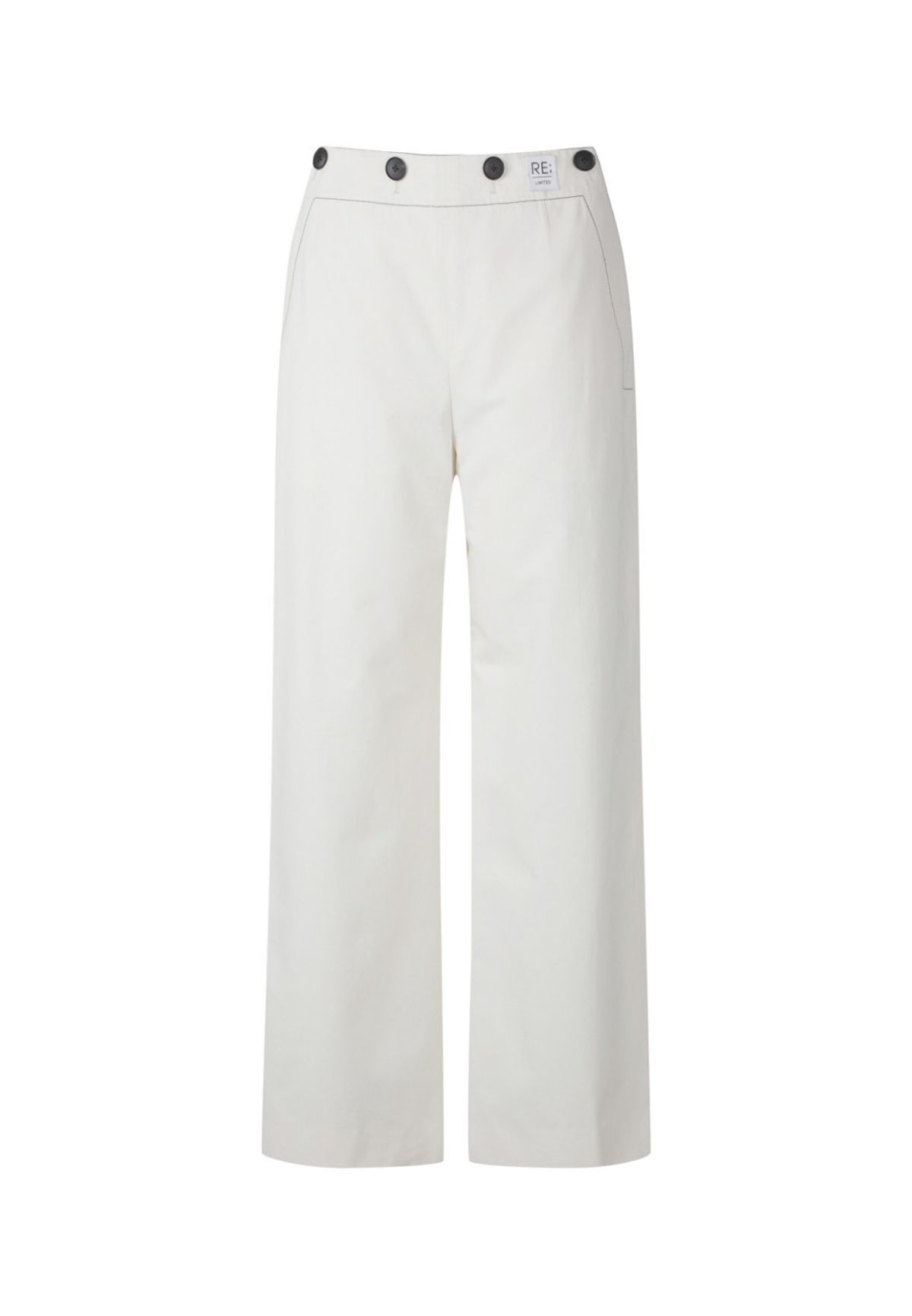 래코드(RECODE) [여성] Two Buttons Linen Wide Pants_RQPAS23546IVX