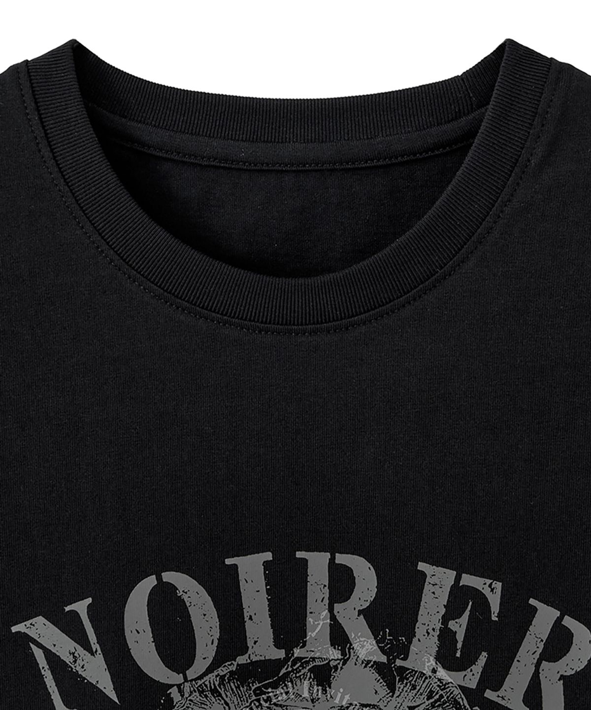 노이어 포 우먼(NOIRER FOR WOMAN) 아카이브 프린트 크롭 티셔츠 (블랙)