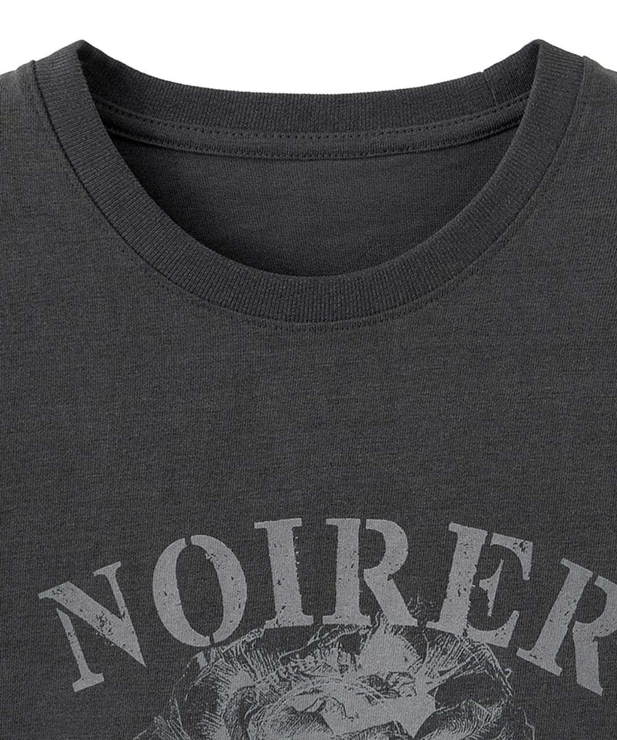 노이어 포 우먼(NOIRER FOR WOMAN) 아카이브 프린트 크롭 티셔츠 (그레이)