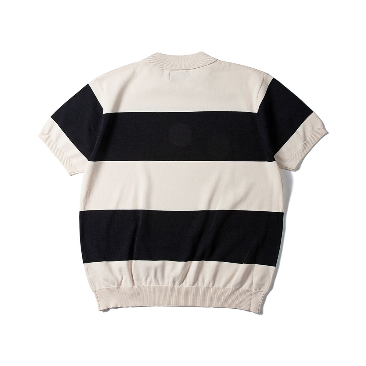 암피스트(AMFEAST) Striped Round Collar Knitwear Black