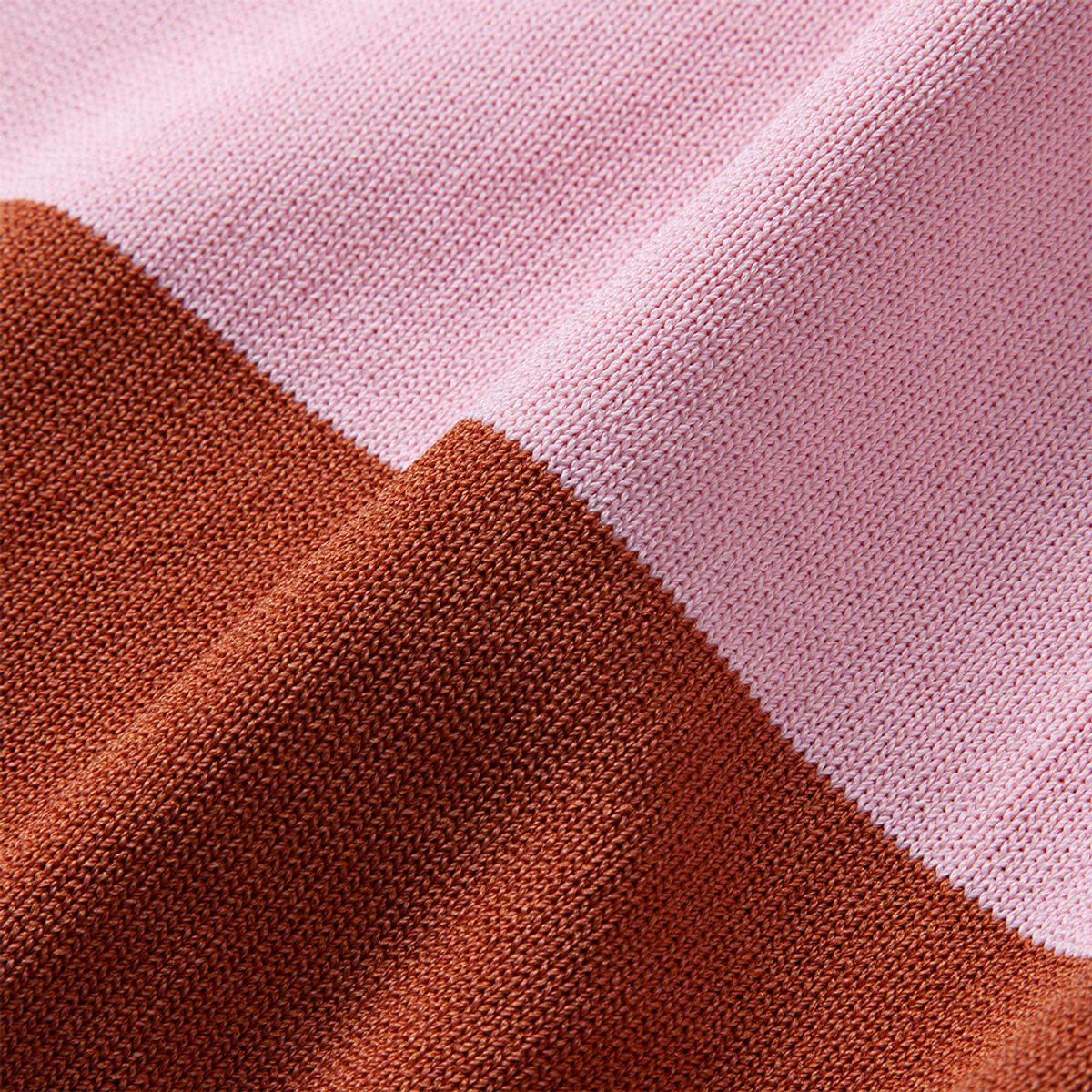 암피스트(AMFEAST) Striped Round Collar Knitwear Brown&Pink