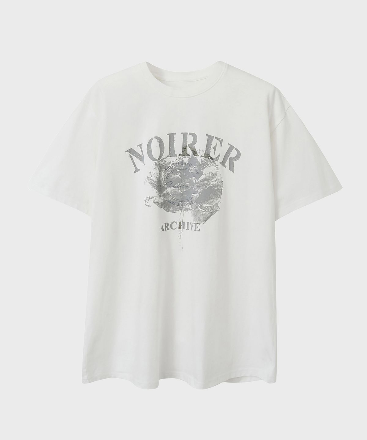 노이어(NOIRER) 아카이브 프린트 티셔츠 (화이트)