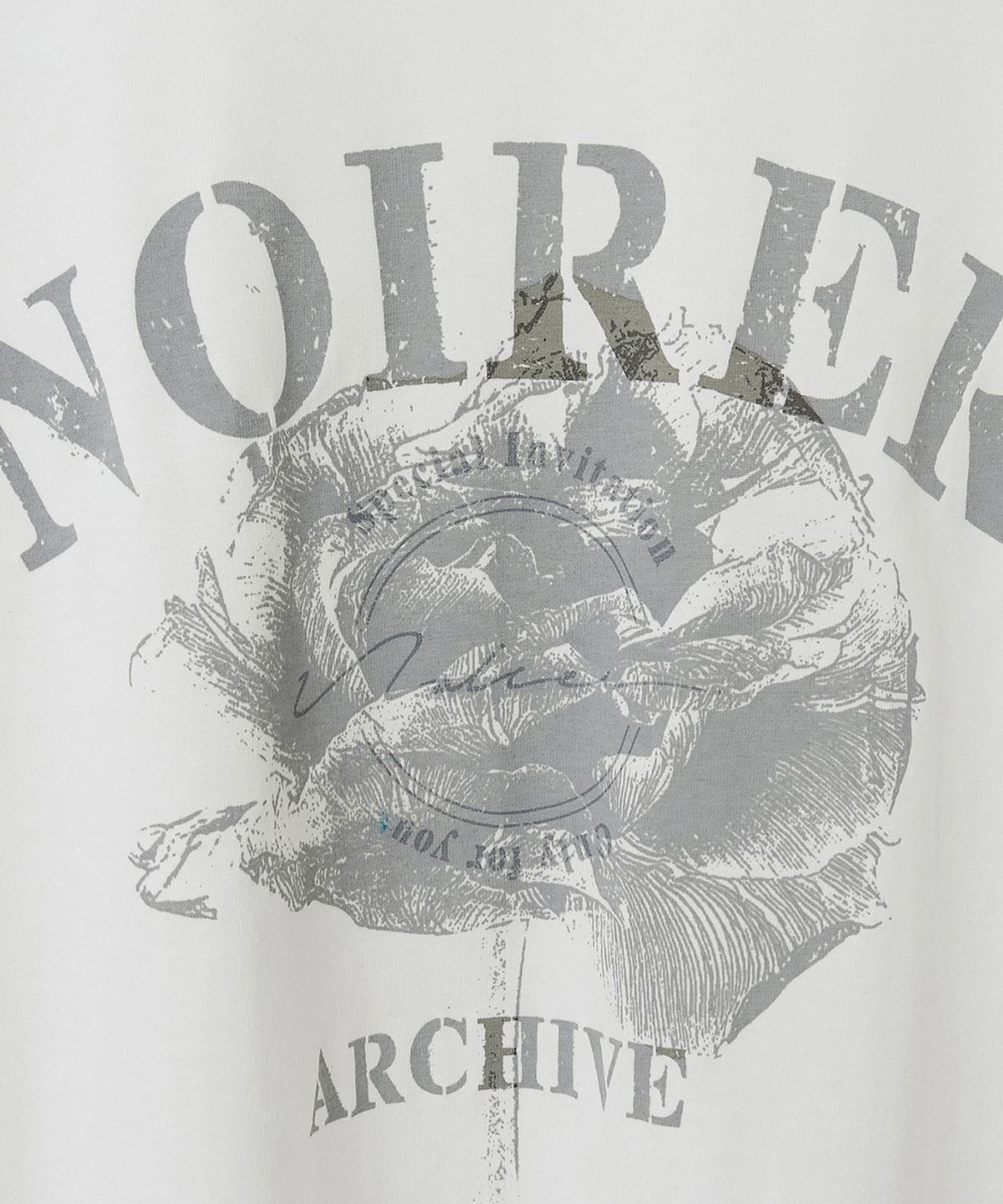 노이어(NOIRER) 아카이브 프린트 티셔츠 (화이트)