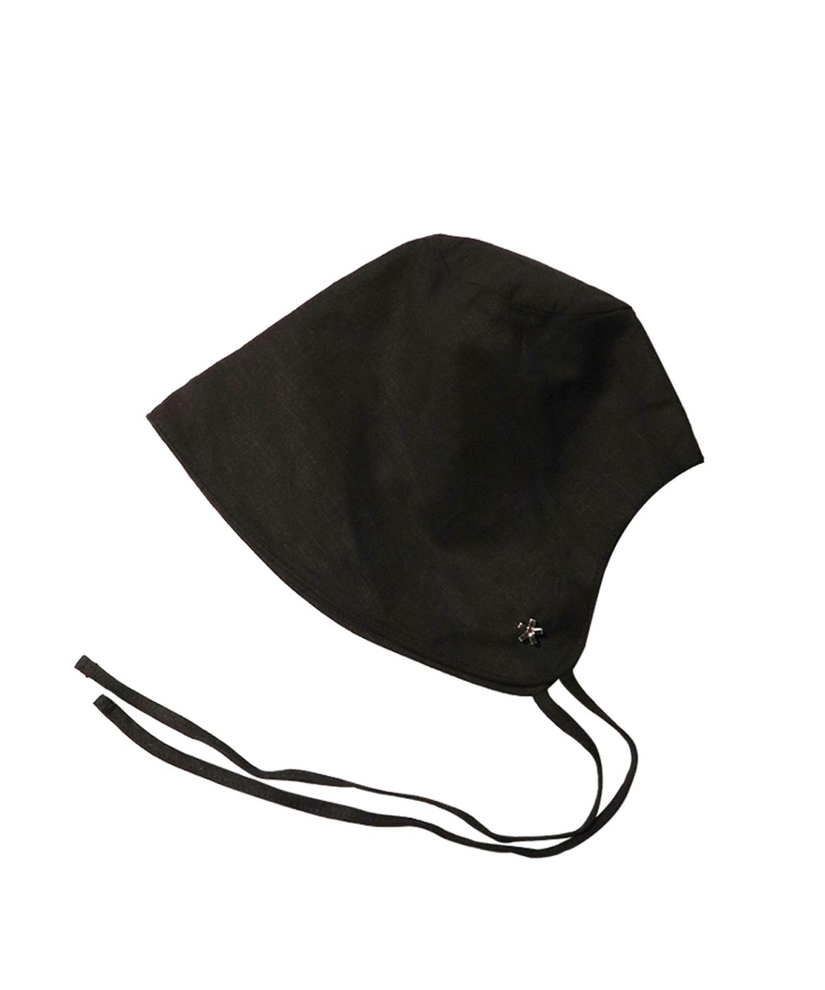 엘케블룸(ELKE BLOEM) BLOSSOM LINEN BLACK BONNET HAT